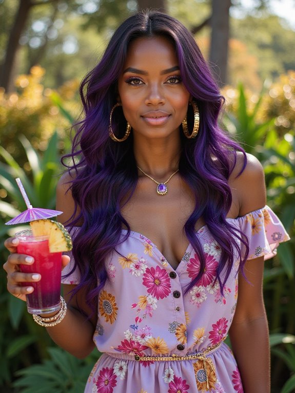 luscious purple hair