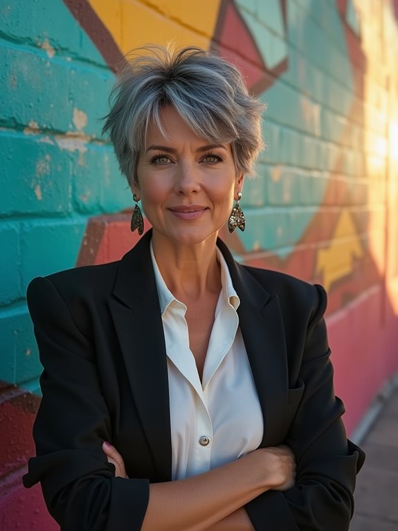 bold edgy pixie transformation