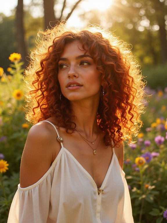 bold fiery copper curls