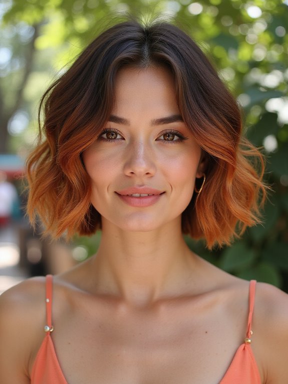 bold fiery copper hair