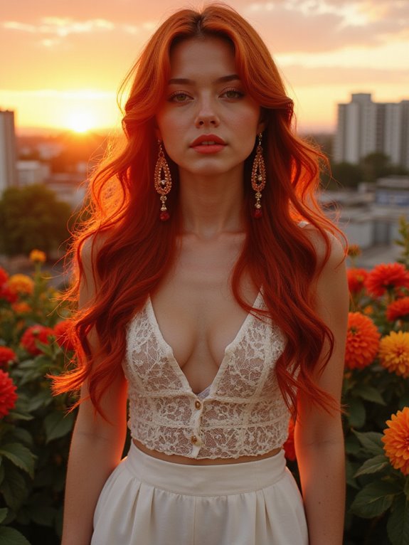 bold fiery red haircare