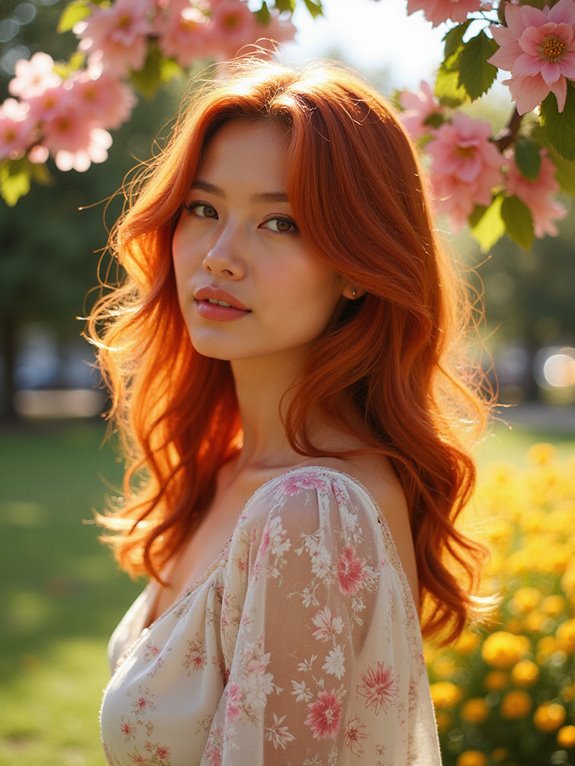 bold fiery red transformation