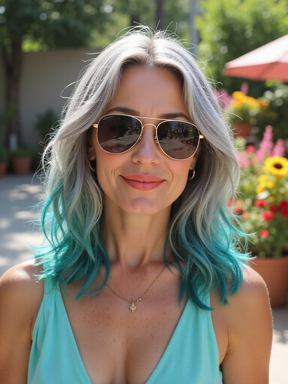 bold hair color accents
