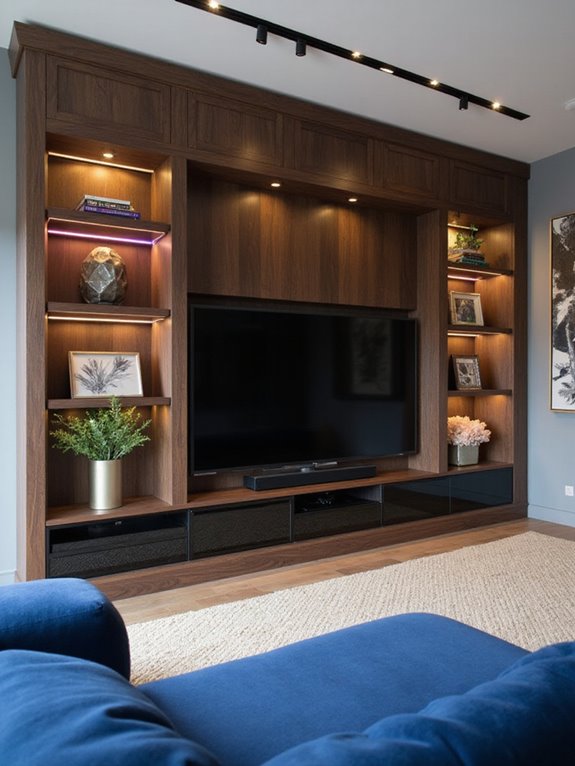 bold integrated lighting decor