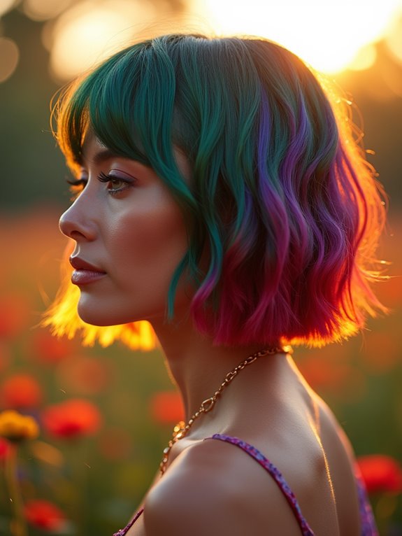 bold jewel tone hairstyles