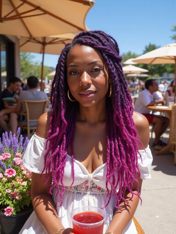 striking magenta locs maintenance