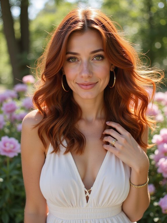 bold mahogany red hair