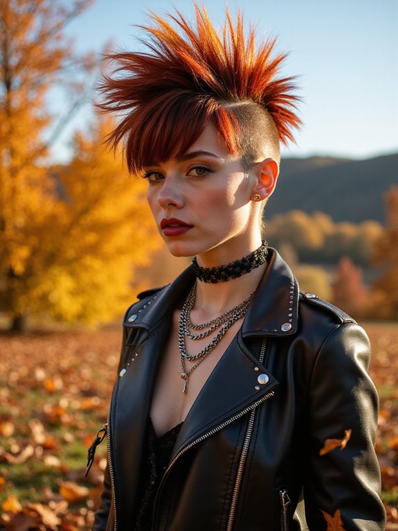 bold mohawk with bangs