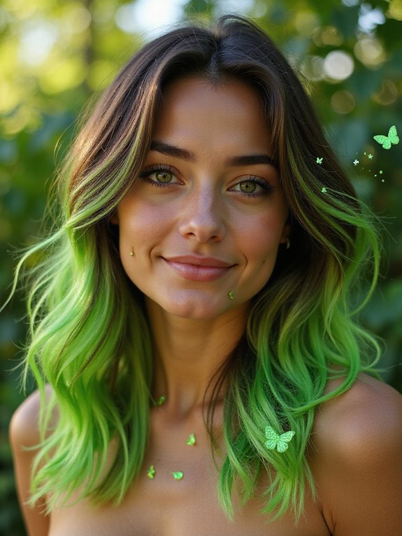 bold neon hair statement