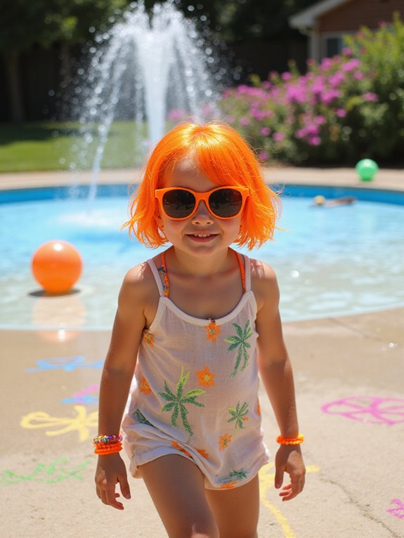 bold neon orange hair