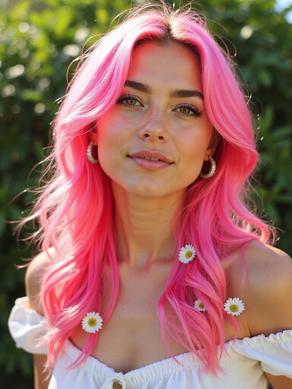 bold neon pink transformation