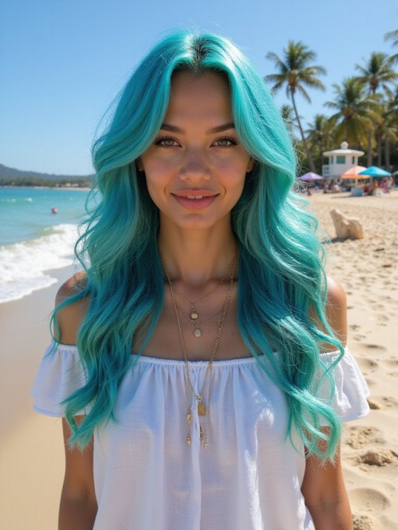 adventurous ocean inspired hair color
