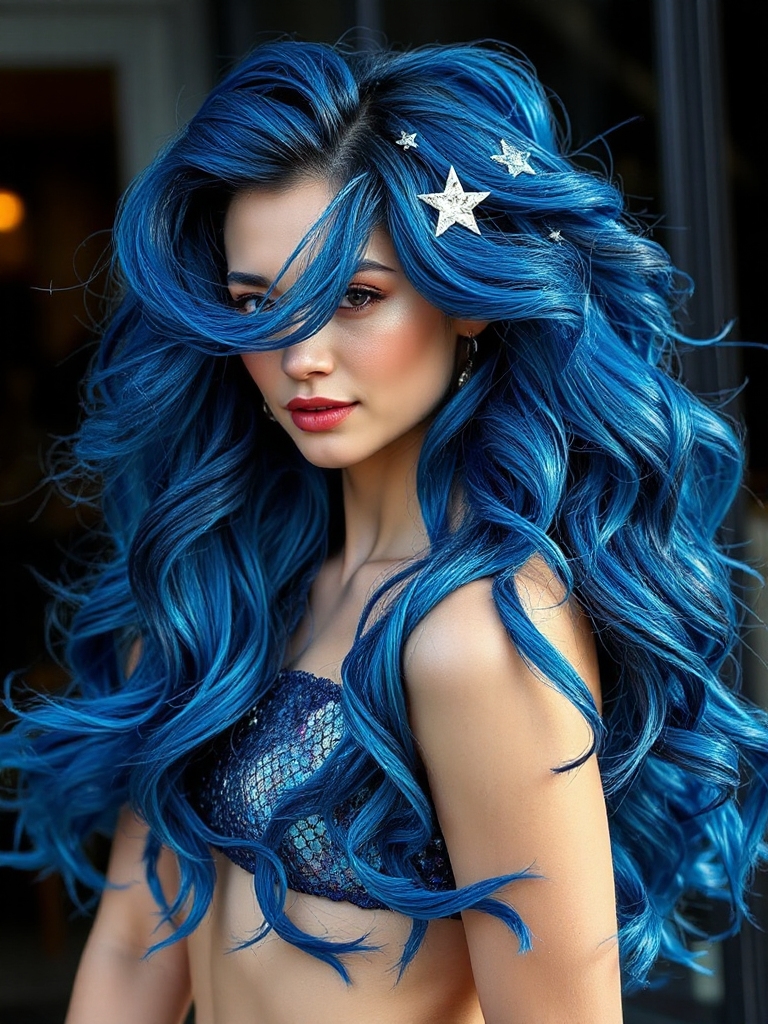 bold ocean inspired hairstyle