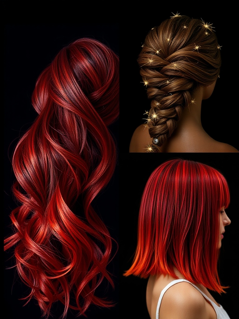 bold patriotic red ombre