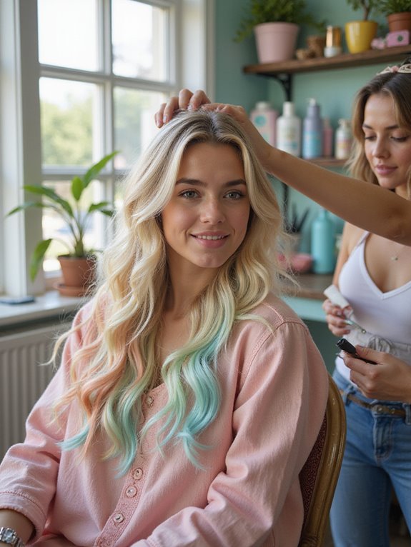 bold fun pastel hairstyles