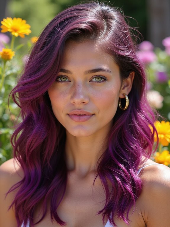 bold plum hair color