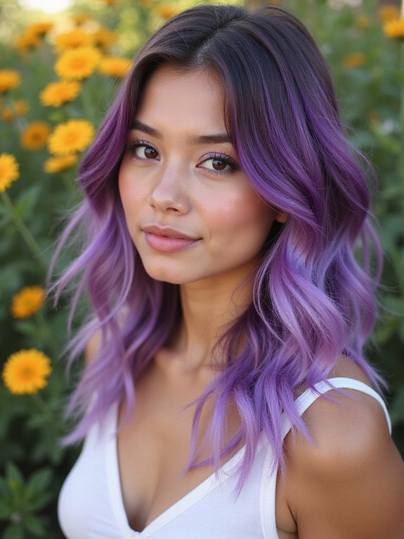 bold plum hair transformation