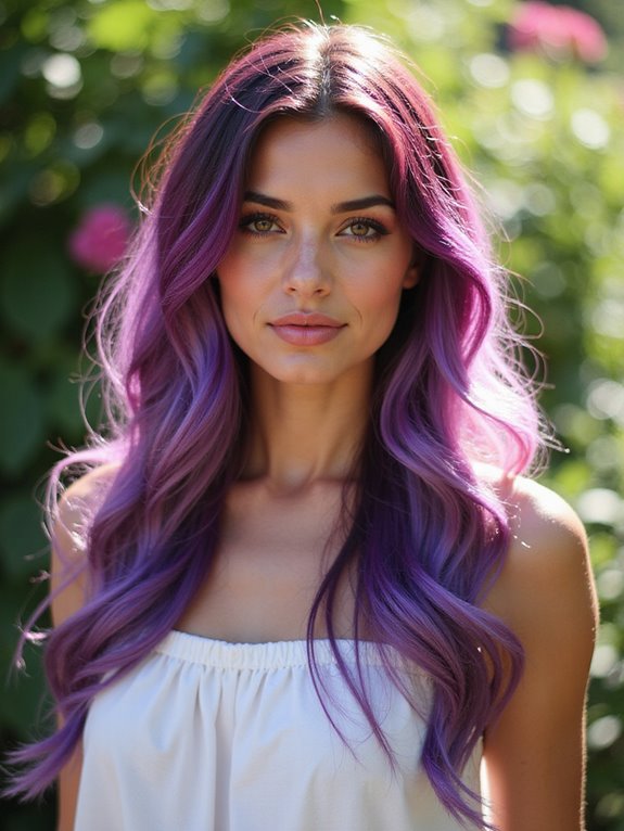 bold plum summer hair