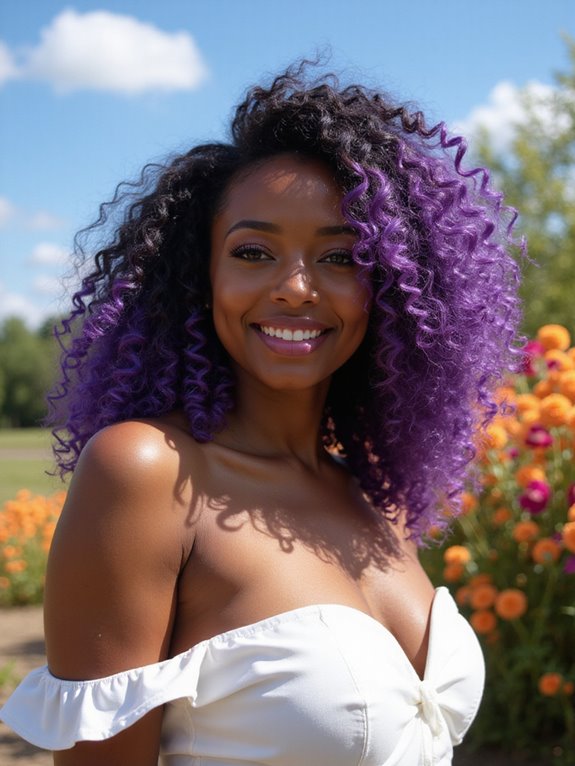 bold purple hair transformation