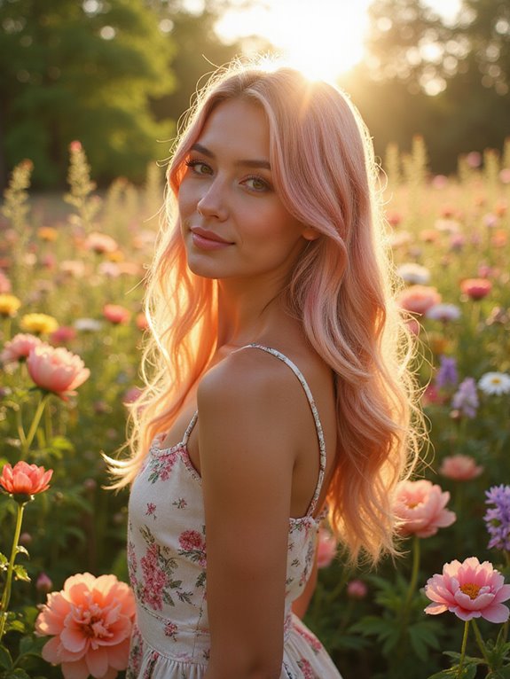 daring rose gold ombre