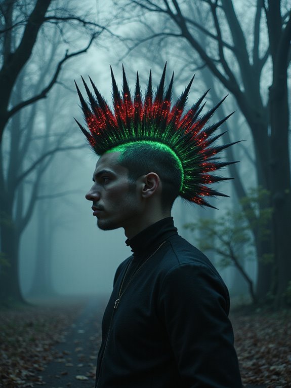 bold spiky halloween hairstyle