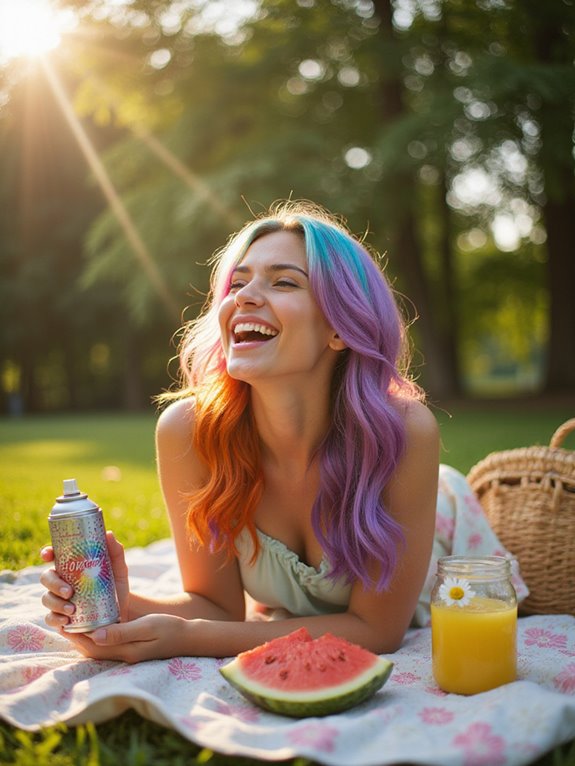 bold temporary hair transformation
