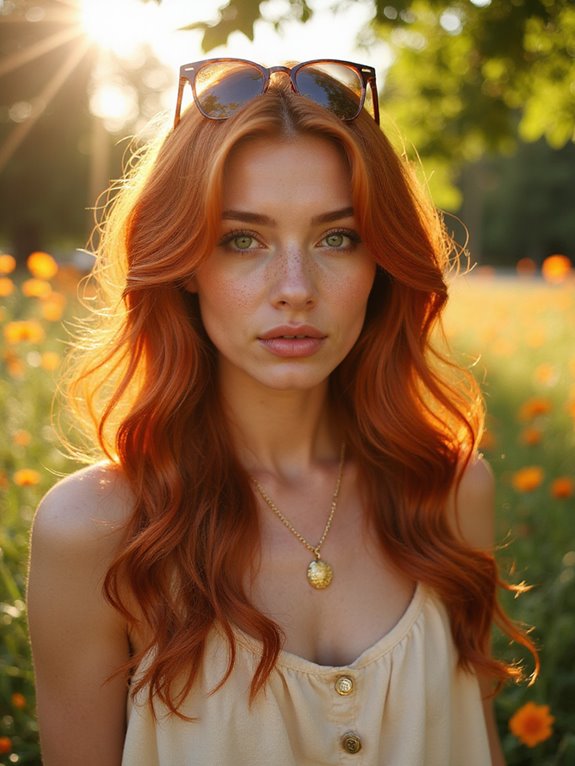 bold vibrant copper hair