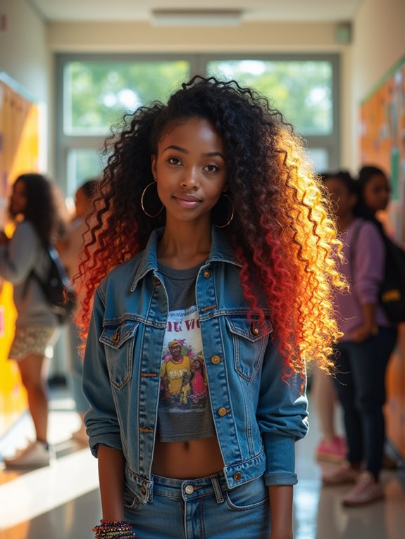 bold vibrant hair highlights