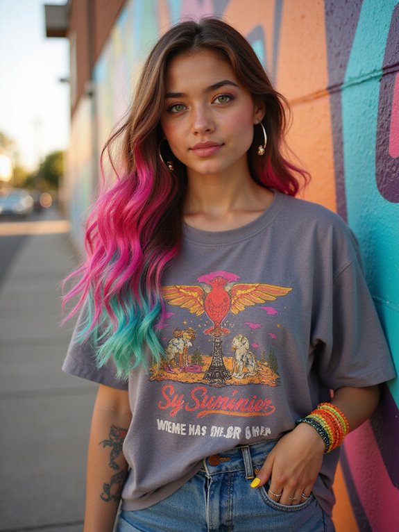 daring vibrant neon highlights