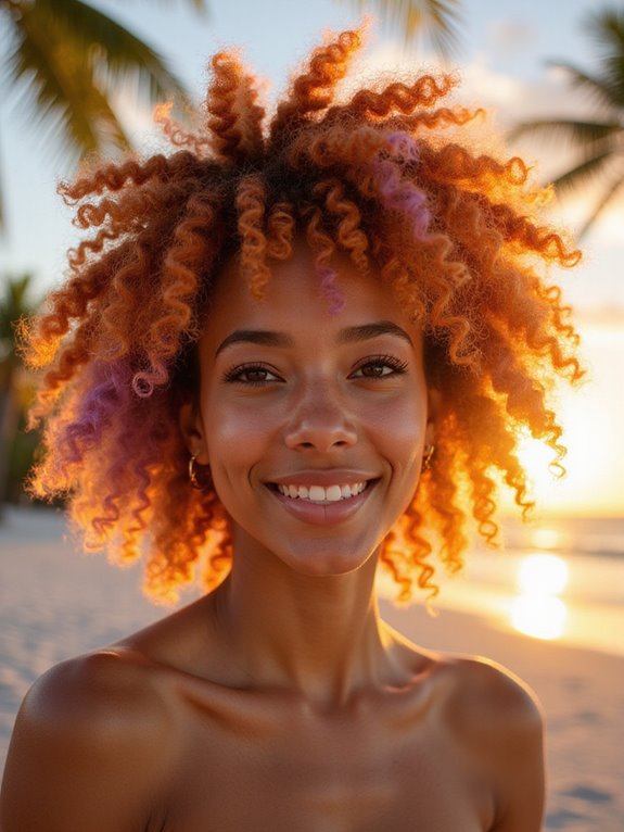 bold warm sunset ombre