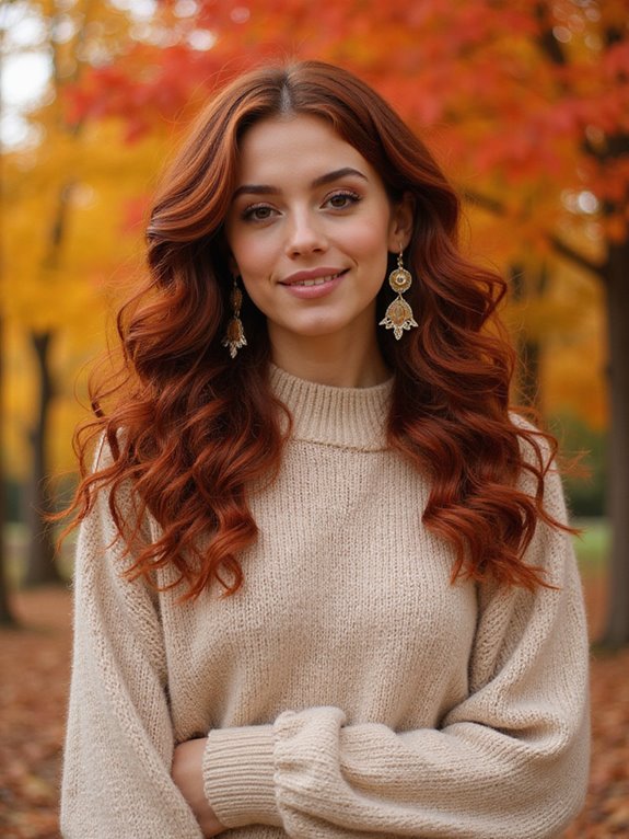 bouncy auburn curls trend