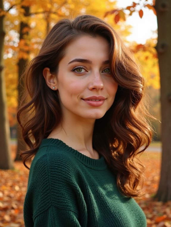 bouncy curls with side part