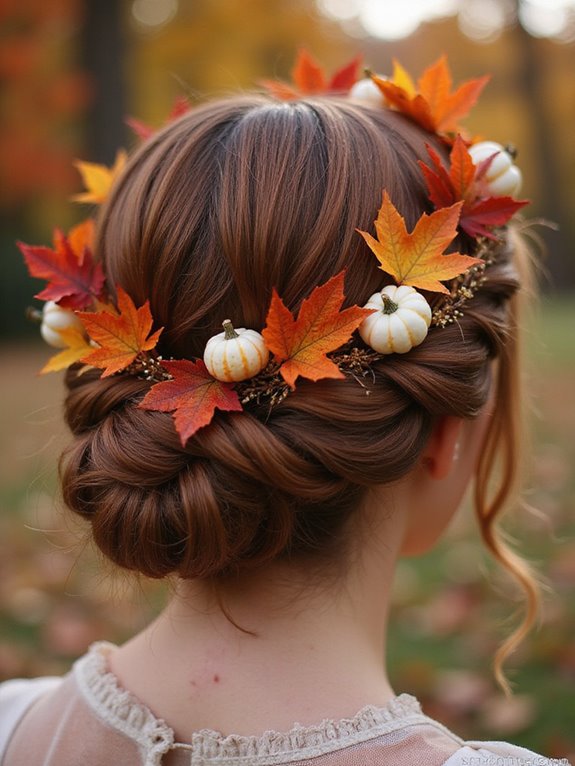 braided crown autumn hairstyle