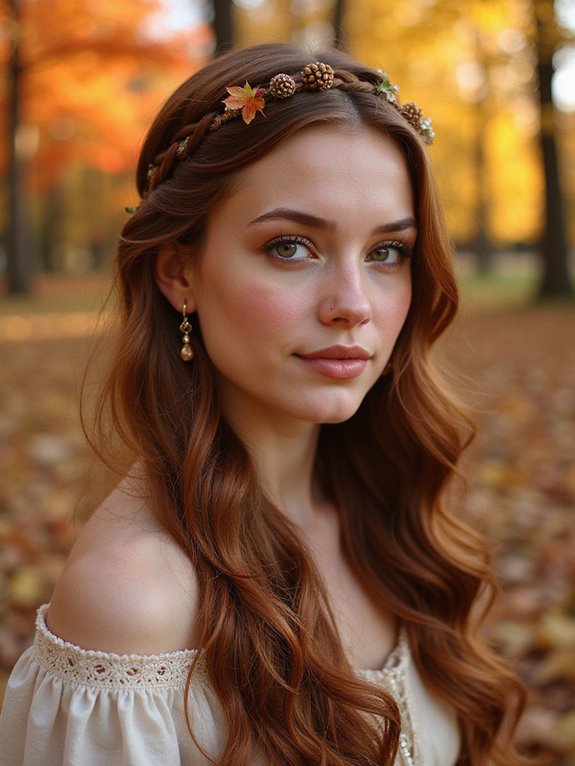 braided headband fall hairstyle