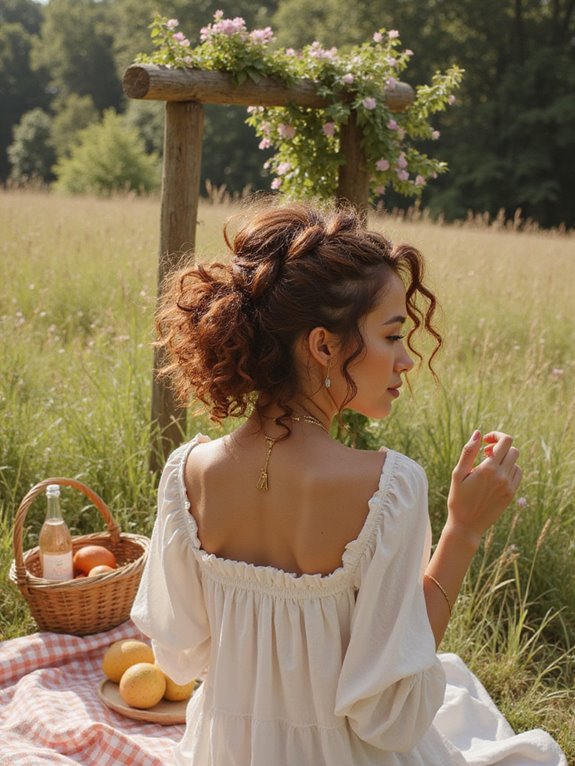 breezy elegant loose updo
