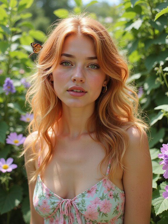 bright strawberry blonde hair