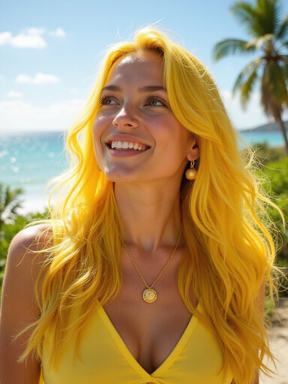 bright sunny lemon hair