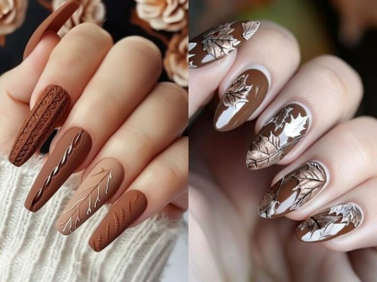 35 Stunning Brown Fall Nails To Elevate Your Autumn Look!