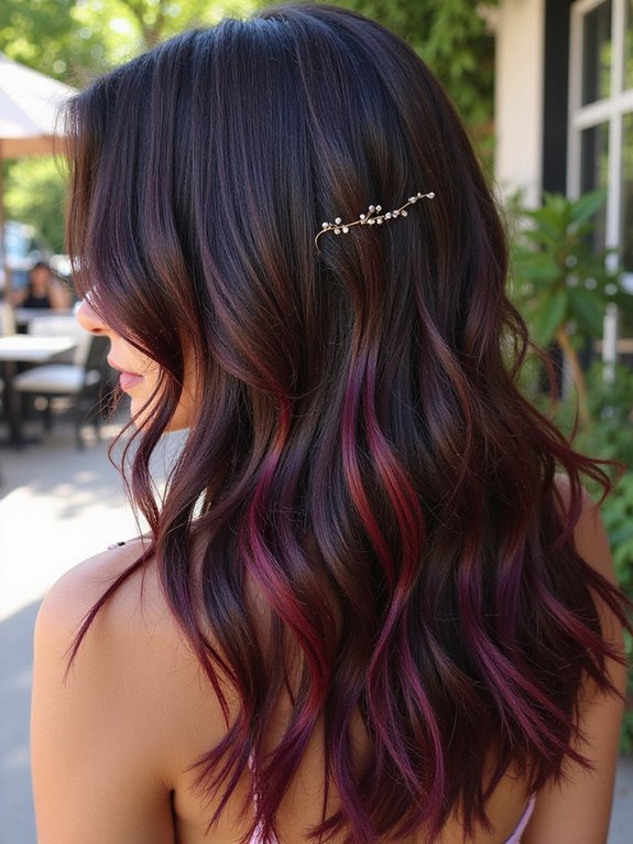 burgundy hair color accents
