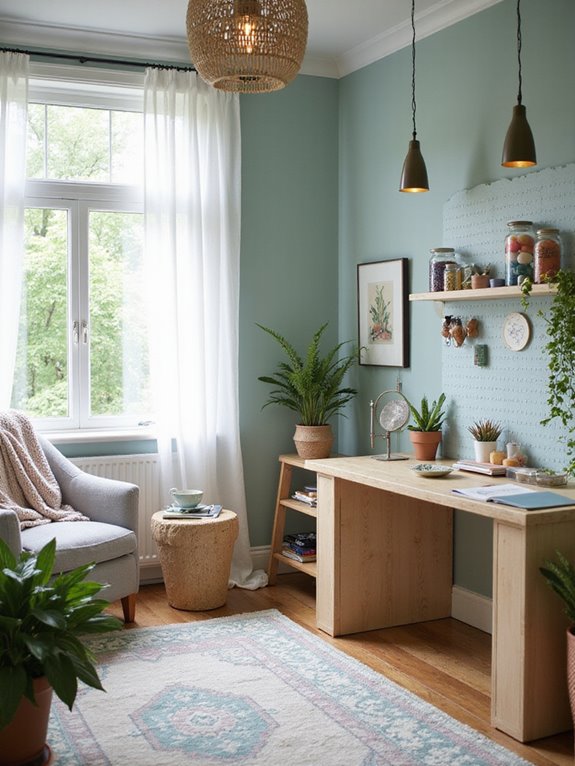 calming color palette selection