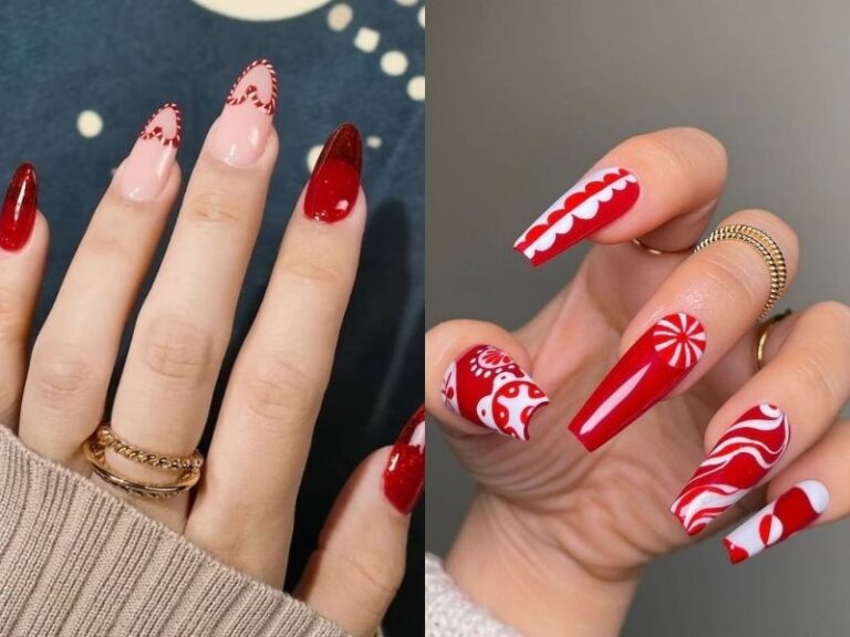 33 Sweet And Striking Candy Cane Nails To Sparkle This Holiday Season!