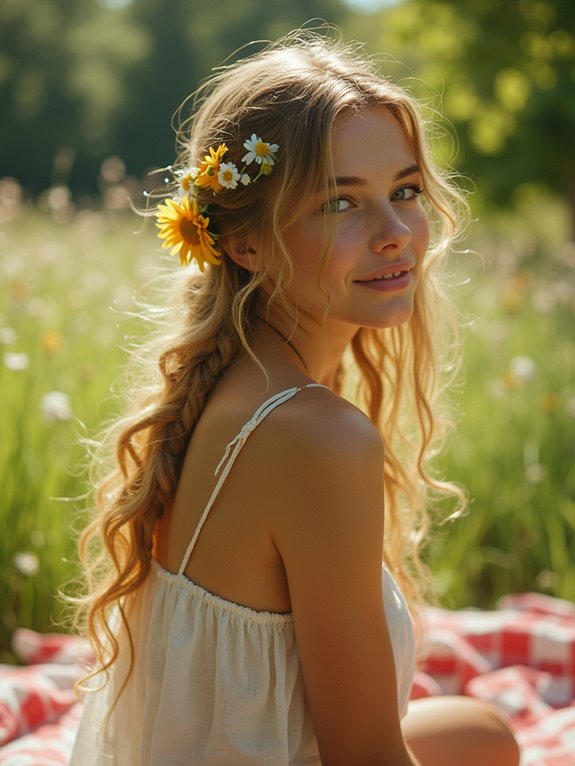 carefree messy side braid
