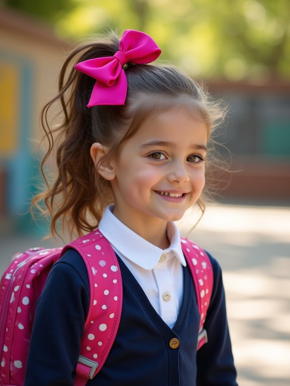 charming bow tied ponytail