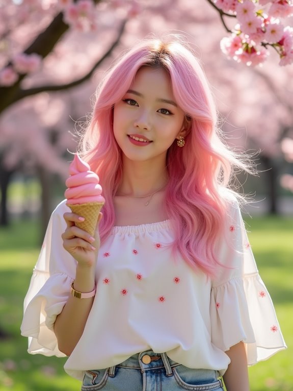 cherry blossom pink hair care