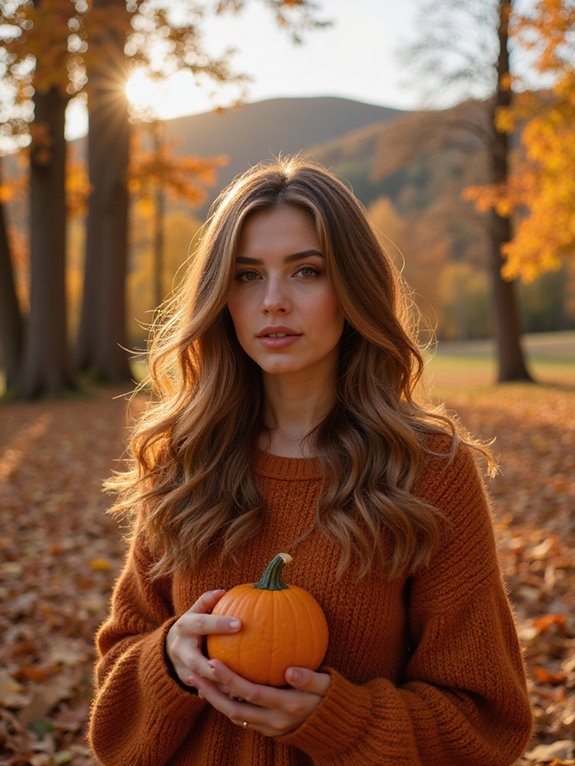 chestnut balayage warm highlights