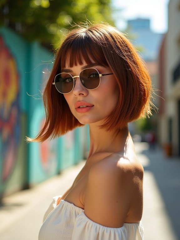 chic blunt bob hairstyle