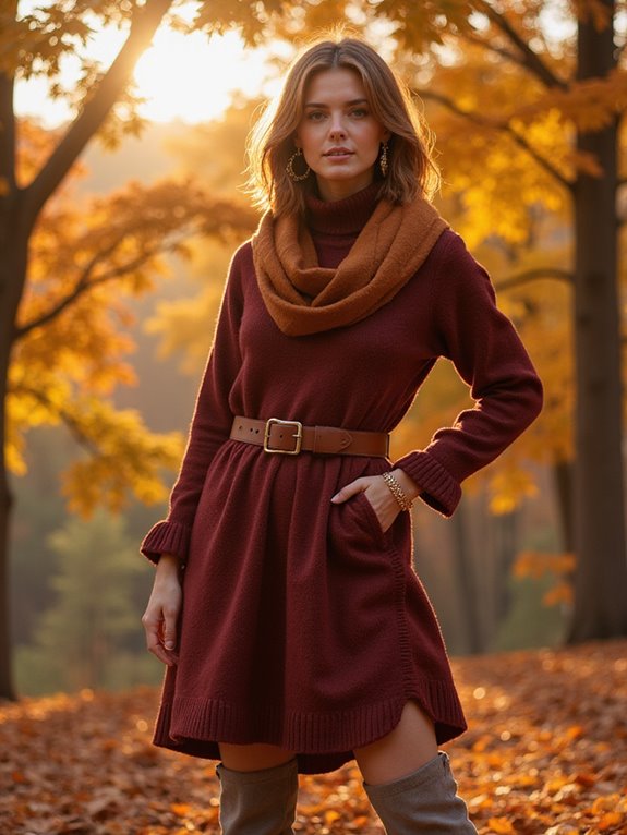 chic bobs with turtlenecks