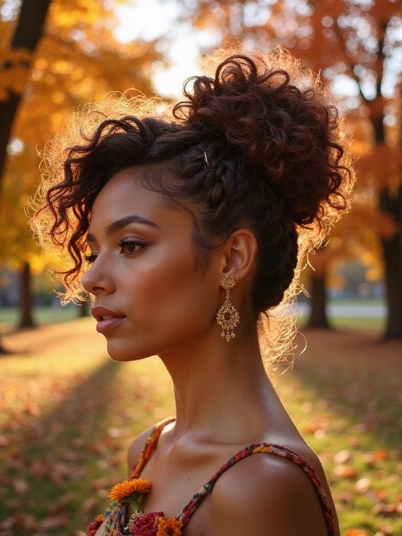 chic braided crown bun