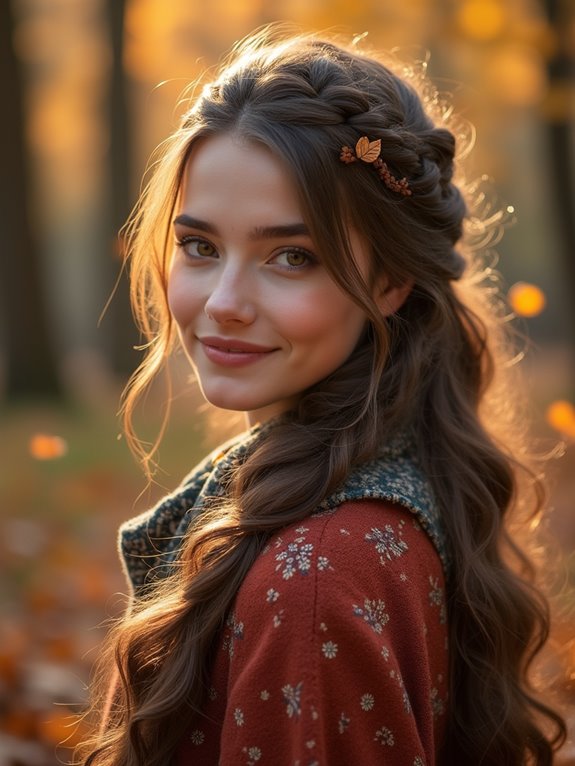 chic braided half up hairstyle