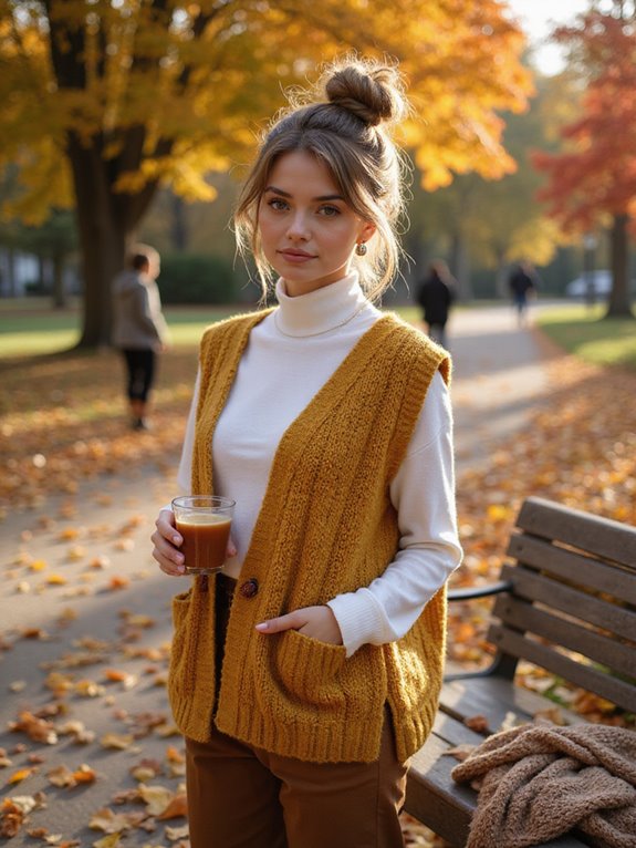 chic chignon with vest